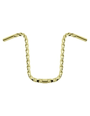 U Square Twisted Handlebar 13 25.4mm Gold.